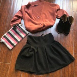 Anthopologie Maeve Size 4 Pleated Black Skirt